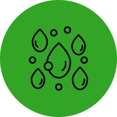 su damlası simgesi, vektör illüstrasyonu