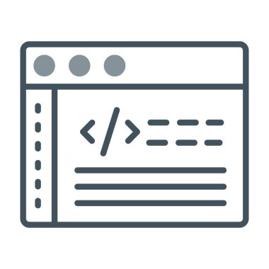 Web kodlama simgesi vektör illüstrasyonu
