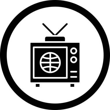 Televizyon. Web simgesi basit illüstrasyon