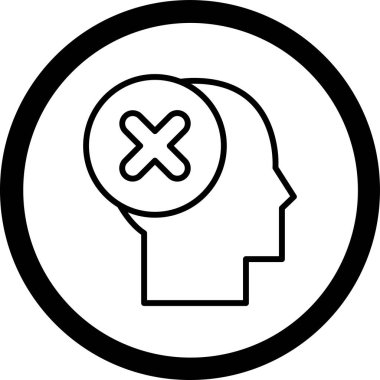 beyin ikonu vektör illüstrasyonu