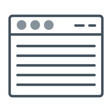 Beyaz arkaplanda izole edilmiş web sayfası ikon vektörü, şeffaf işaret, tasarım ve düzenlenebilir logo sayfası. özet biçimi