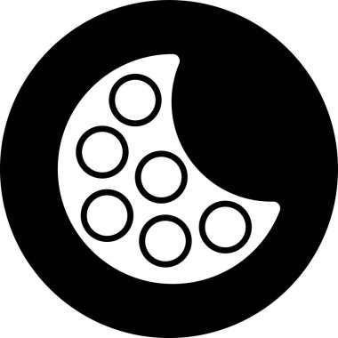 Ay ikonu vektör illüstrasyonu