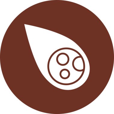 Kahve çekirdeği simgesinin vektör çizimi