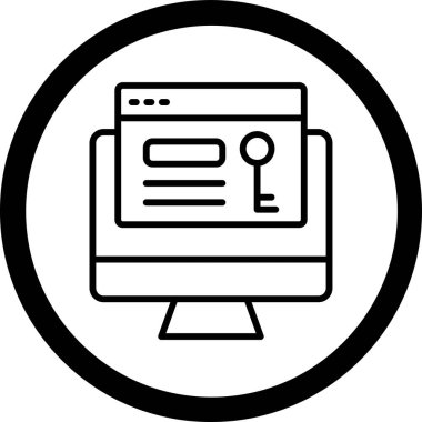 İş için Web simgesi. Vektör çizim