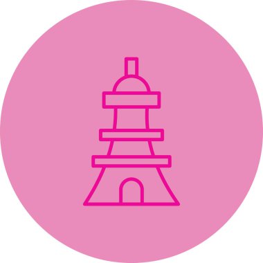 Bir bina simgesinin vektör illüstrasyonu