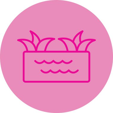 güzel ve tropikal vektör çizgisi simgesi