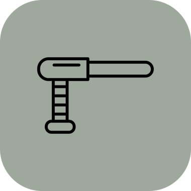 Çekiç simgesi soyut arkaplanda izole edildi