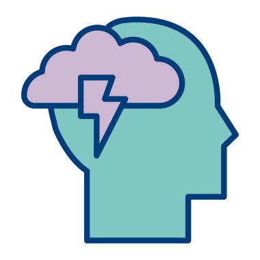 Fırtına beyinli. Web vektör illüstrasyonu