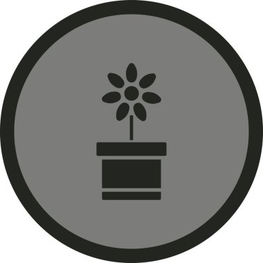 çiçek simgesi vektör illüstrasyonu