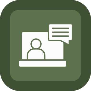 Sohbet web simgesi vektör illüstrasyonu