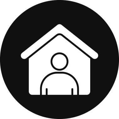 Eve. Web simgesi basit illüstrasyon