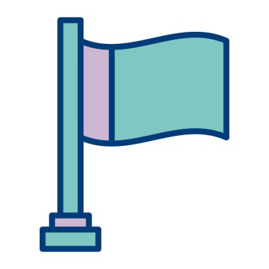 bayrak ikonu vektör illüstrasyonu