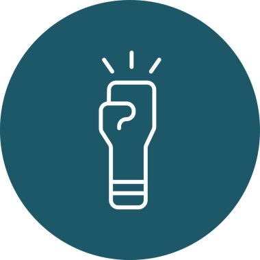 Lamba vektör simgesi. bicolor düz sembol, gri ve cyan renkler, yuvarlak açılar, gri arkaplan