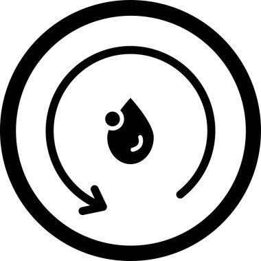 Bir damla suyun vektör illüstrasyonu