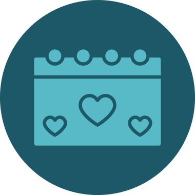 Kalp. Web simgesi basit illüstrasyon