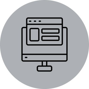 vektör lcd simgesi illüstrasyonu