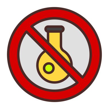 Sigara içilmeyen işaret simgesi vektör çizimi yok