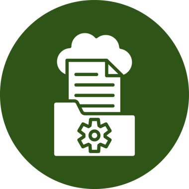 Bulut ayarları. Web simgesi basit illüstrasyon