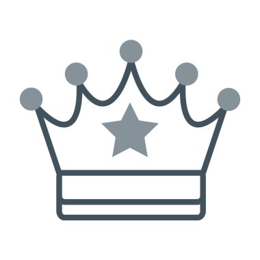 Yıldız çizgisi biçiminde simge tasarımı, parti kutlaması ve kutlama teması illüstrasyonlu taç