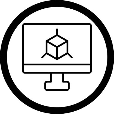 Bilgisayar. Web simgesi vektör illüstrasyonu