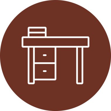 Masa. Web simgesi basit illüstrasyon