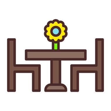 tahta çiçek vektör simgesi