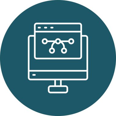 Web tasarımı vektör simgesi modern illüstrasyon