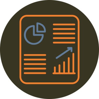 iş raporu ikon vektör illüstrasyonu