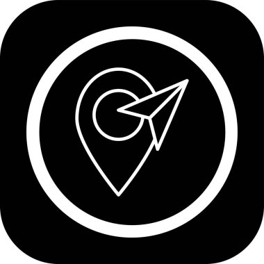 konum simgesi, vektör çizimi