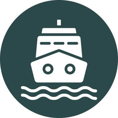 Gemi simgesi vektör illüstrasyonu