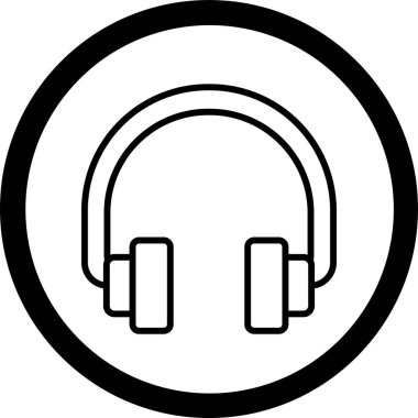 Kulaklık. Web simgesi basit tasarım