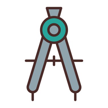 Teleskop renkli vektör simgesi kolayca değiştirilebilir veya düzenlenebilir