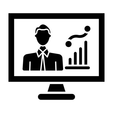 Bir iş adamı simgesinin vektör çizimi