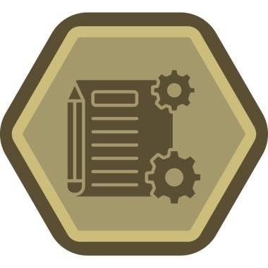 Modern dişli simgesinin vektör illüstrasyonu