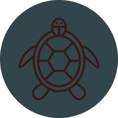 Kaplumbağa simgesi modada izole edilmiş arkaplan