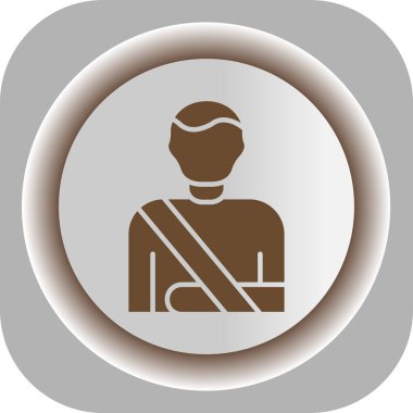 Çanta simge vektörü olan bir adam