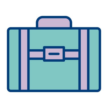 bavul ikonu vektör illüstrasyonu