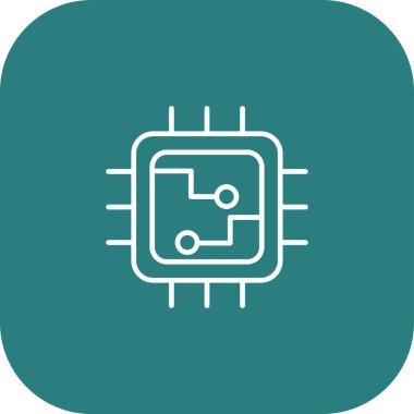 çip simgesi, vektör illüstrasyonu