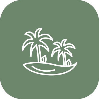 Palmiye ağacı ikonu vektör illüstrasyonu