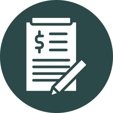 Fatura. Web simgesi basit illüstrasyon