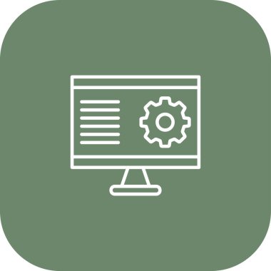 vektör ayarı simgesi, basit illüstrasyon