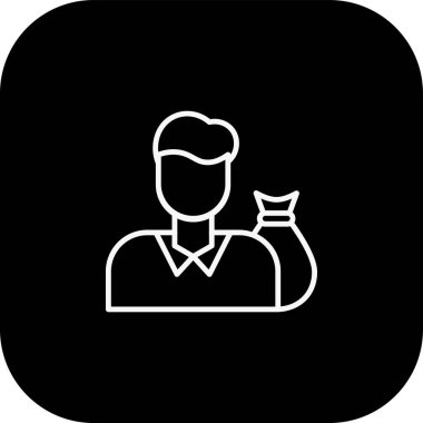 Bir erkek avatar simgesinin gösterimi.