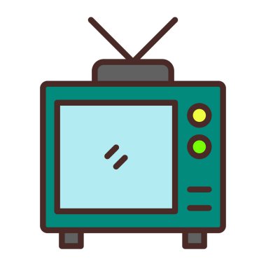 televizyon simgesi vektör illüstrasyonu