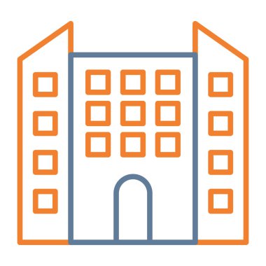 Modern yapı simgesinin vektör illüstrasyonu