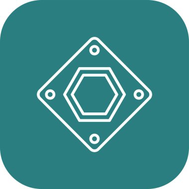 Güzel pusula vektör çizgisi simgesi