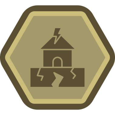 Bir bina simgesinin vektör illüstrasyonu