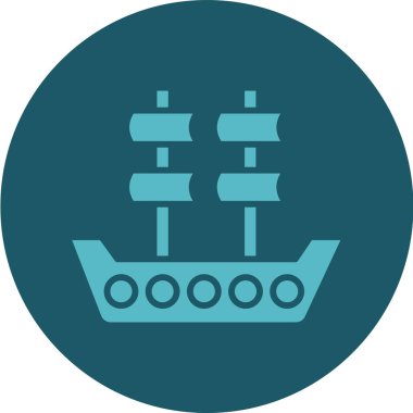 Gemi simgesi vektör illüstrasyonu