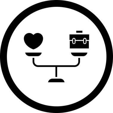 Bir kalp simgesinin vektör illüstrasyonu