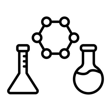 Kimya Matarası Simgesi vektör çizimi