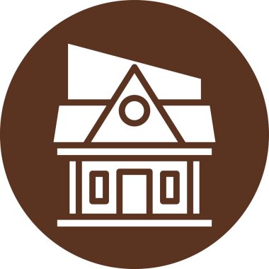 Bina. Web simgesi basit illüstrasyon